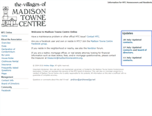 Tablet Screenshot of madisontownecentre.org